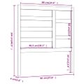 vidaXL Čelo postele sivé 96x4x100 cm masívna borovica