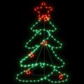 vidaXL Silueta vianočného stromčeka so 144 LED diódami 88x56 cm