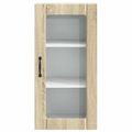 vidaXL Nástenný sklenený kabinet PORTO Sonoma dub 40 x 31 x 80 cm