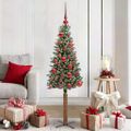 vidaXL Úzky vianočný stromček Zelená 150 cm