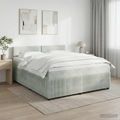 vidaXL Posteľ boxspring s matracom Svetlosivá 140 x 200 cm Zamat