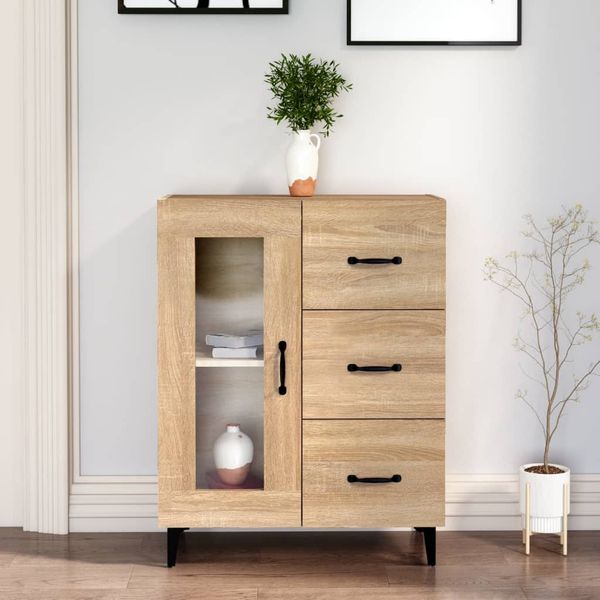 vidaXL Komoda dub sonoma 69,5x34x90 cm kompozitné drevo