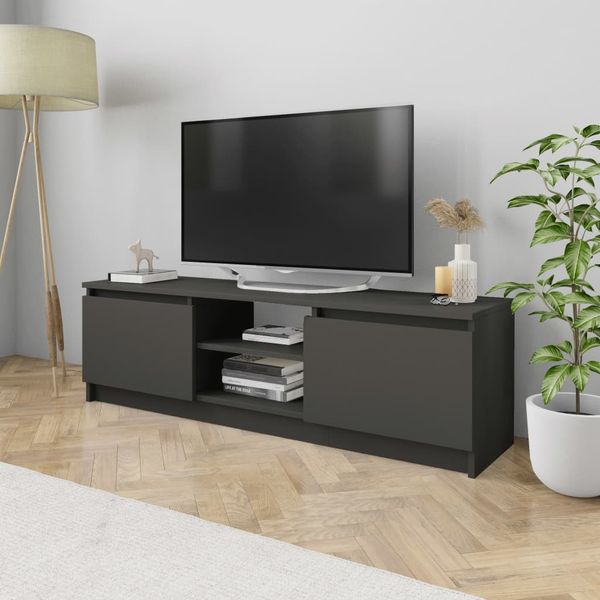 vidaXL TV skrinka, sivá 120x30x35,5 cm, kompozitné drevo