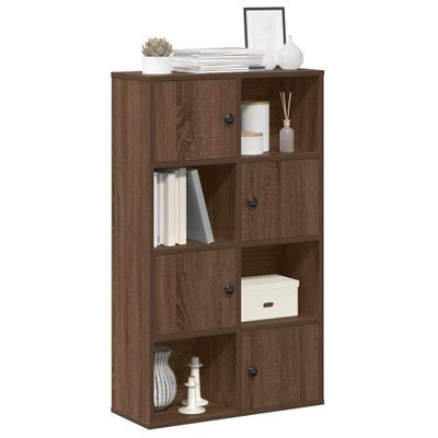 vidaXL Knižnica hnedý dub 60x24x101,5 cm kompozitné drevo