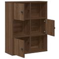 vidaXL Knižnica hnedý dub 60x24x76,5 cm kompozitné drevo