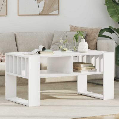 vidaXL Konferenčný stolík Biela 92 x 49,5 x 45 cm Kompozitné drevo