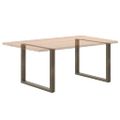 vidaXL Nohy k jedálenskému stolu v tvare U, 3 ks, prírodná oceľ, 100 x (72-73) cm, oceľ