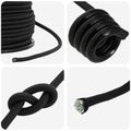 vidaXL Bungee šnúry s háčikmi 10 mm Čierna PP a guma
