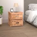 vidaXL Nočné stolíky 34x34x34 cm orechový masív