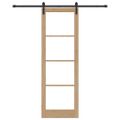 vidaXL Posuvné dvere ORKDAL Prírodná a čierna 78 x 232 cm