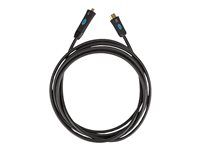 Adaptérový kábel - USB-C s pinmi (samec) na HDMI s pinmi (samec) - 3,66 m - dvojnásobne tienený - čierna - podporuje 4K, aktívny
