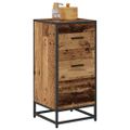 vidaXL Servírovacia skriňa Staré drevo 35,5 x 35 x 76 cm