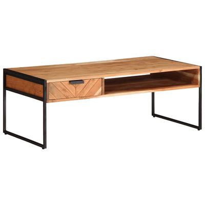 vidaXL Konferenčný stolík 110x55x40 cm, akáciový masív