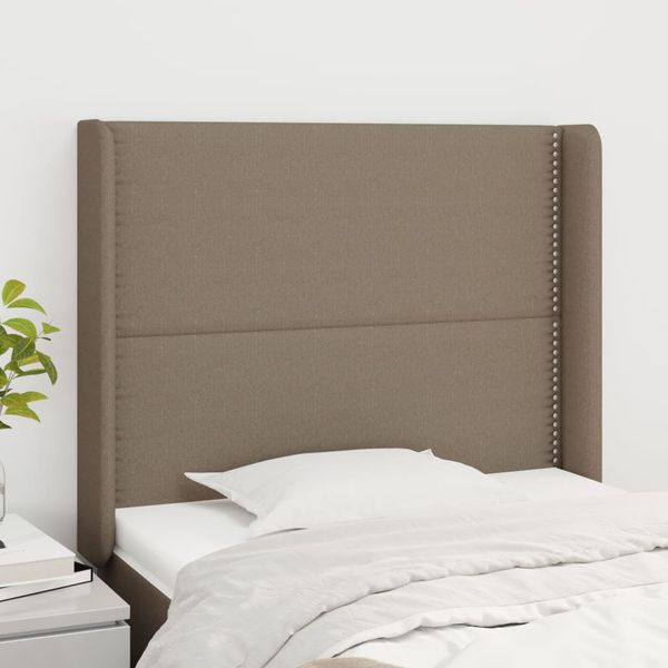 vidaXL Čelo postele so záhybmi sivohnedé 93x16x118/128 cm látka