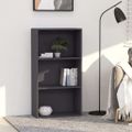 vidaXL Knižnica s 3 policami, sivá 60x30x114 cm, kompozitné drevo