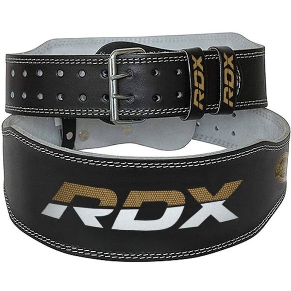 Fitness opasok 6“ Leather Black/Gold - RDX Sports, veľkosť XL