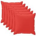 vidaXL Poťah na podložku 6 ks HOUTEN Červená 45 x 45 cm Polyester