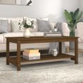 vidaXL Konferenčný stolík medovo-hnedý 110x55x45 cm borovicový masív