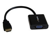 Video adaptér - HDMI so zástrčkou (samec) do HD-15 (VGA) so zásuvkou (samica) - 24.5 cm - čierna - podpora 1080p, aktívny - pre P/N: DK30C2DPEPUE, DK30C2DPPDUE, DK31C3HDPD, DK31C3HDPDUE, SV211HDUC, SV221HUC4K