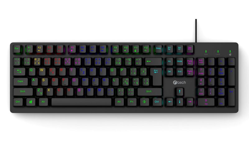 Herná klávesnica C-TECH Riven (GKB-16), RGB, USB