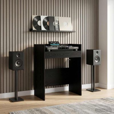 vidaXL DJ stôl Čierny dub 62 x 45 x 102 cm Kompozitné drevo