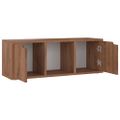 vidaXL TV skrinka, hnedý dub 88,5x27,5x30,5 cm, kompozitné drevo