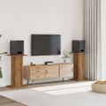 vidaXL Stojany na reproduktor 2ks dub artisan 30x30x80cm kompoz. drevo