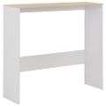 vidaXL Barový stôl s 2 stolovými doskami, bielo dubový 130x40x120 cm