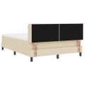 vidaXL Posteľ s pružinovým rámom Krémová 200 x 160 cm látka