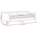 vidaXL Denná posteľ s matracom krémová 80x200 cm látka