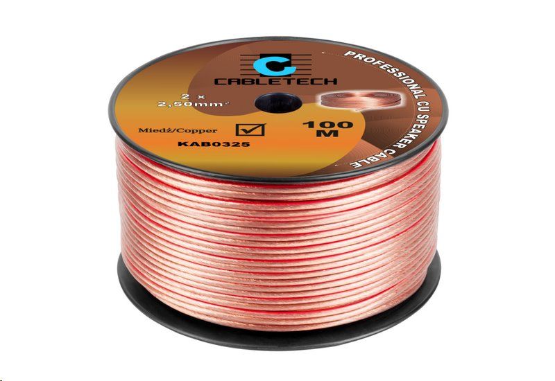 Kabel dvojlinka Cabletech KAB0325 2x 2,5 mm prehľadná CU