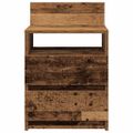 vidaXL Nočné stolíky 2 ks s 2 zásuvkami staré drevo 40x33x60 cm