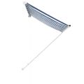 vidaXL Zaťahovacia markíza 100x150 cm modro-biela