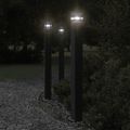 vidaXL Vonkajšie stojace lampy 3 ks čierna 110 cm hliník