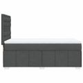 vidaXL Posteľný rám boxsping s matracom tmavosivý 80x200 cm látka