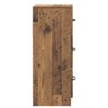 vidaXL Zásuvkový kabinet Staré drevo 33 x 34,5 x 87 cm