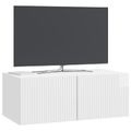 vidaXL Nástenná TV skrinka 78,5 x 41 x 30 cm Biela s vysokým leskom