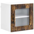 vidaXL Nástenný sklenený kabinet LUCCA Dymový dub 40 x 31 x 40 cm