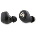 Bluetooth slúchadlá Guess GUTWSP4EGK TWS ENC 4G PU METAL LOGO čierne