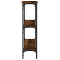 vidaXL Konzolový stolík dymový dub 75x22,5x75 cm kompozitné drevo