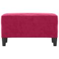 vidaXL Lavička vínovo-červená 70x35x41 cm zamat