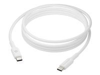 USB kábel - USB-C (M) do USB-C (M) - 2 m - biela