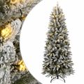 vidaXL Umelý vianočný stromček 300 LED a snehové vločky 180 cm