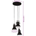 vidaXL Závesná lampa 25 W čierna 30x30x100 cm E27