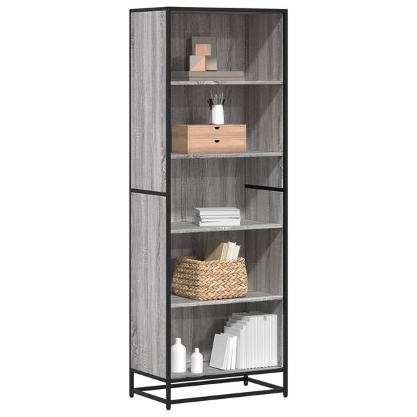 vidaXL Knižnica sivý dub sonoma 60x35x170,5 cm kompozitné drevo