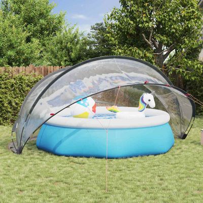 vidaXL Bazénový kopulovitý stan Priehľadná 472 x 460 x 229 cm PVC