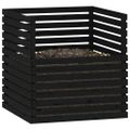 vidaXL Kompostér čierny 100x100x102 cm masívne borovicové drevo