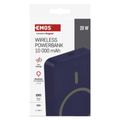 Power bank EMOS WI 1046, 10 000 mAh, 20 W+Wireless, modrá