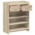 vidaXL Skriňa na topánky 73,5 x 36 x 92 cm Kompozitné drevo Dub sonoma