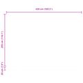 vidaXL Rám markízy Žltá a Šedá 450 × 300 cm Polyester s PU povrchom